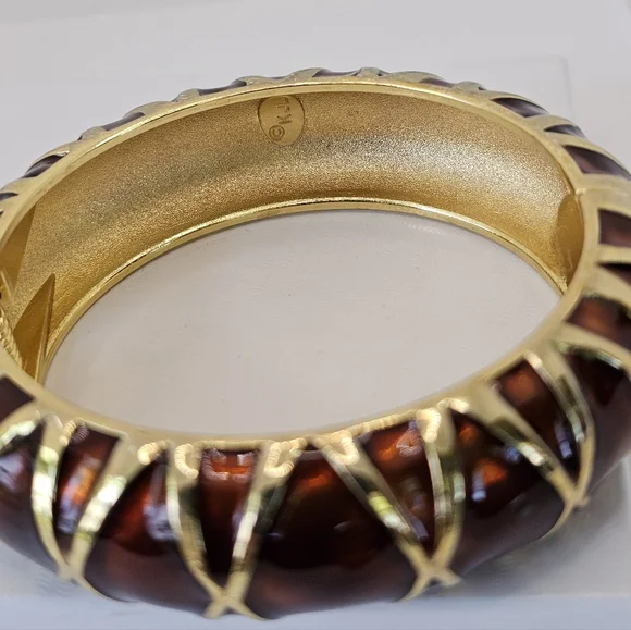 Authentic Vintage KJL Clamp Bracelet Copper & Gold. - Picture 2 of 3